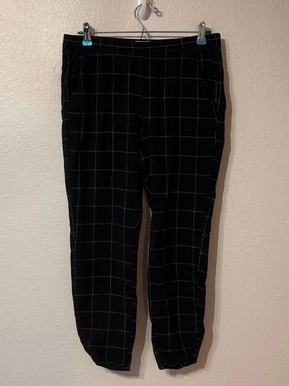 Marine Layer Allison Windowpane Pull On Pants Medium